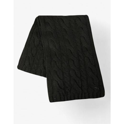 PUMA Dave Cable Knit Scarf Black