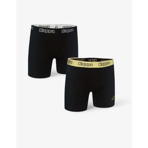 KAPPA 2-Pack Boxershorts Black/Lime