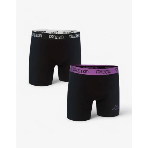 KAPPA 2-Pack Boxershorts Black/Purple