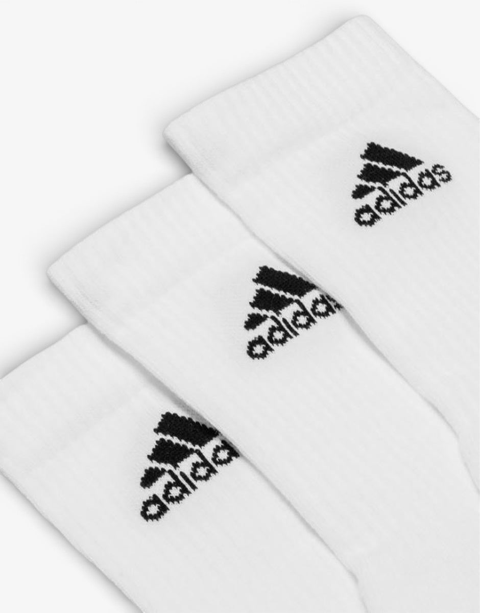 ADIDAS 3 Packs Cushioned Crew Socks White