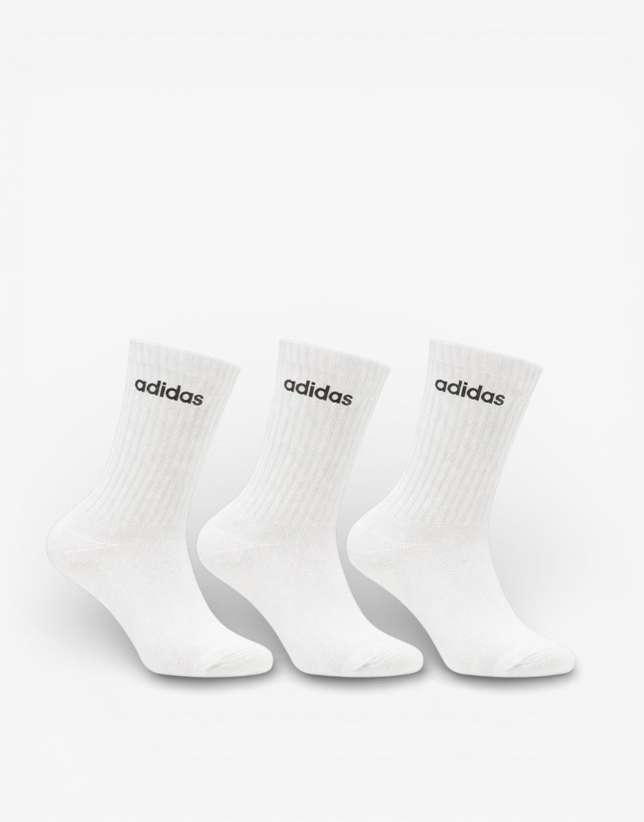 ADIDAS 3 Packs Enjoy Summer Mid Cut Crew Socks Black