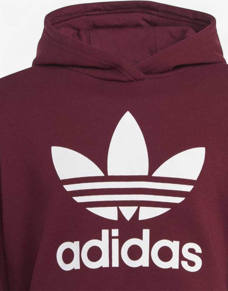ADIDAS Adicolor Cropped Hoodie Burgundy