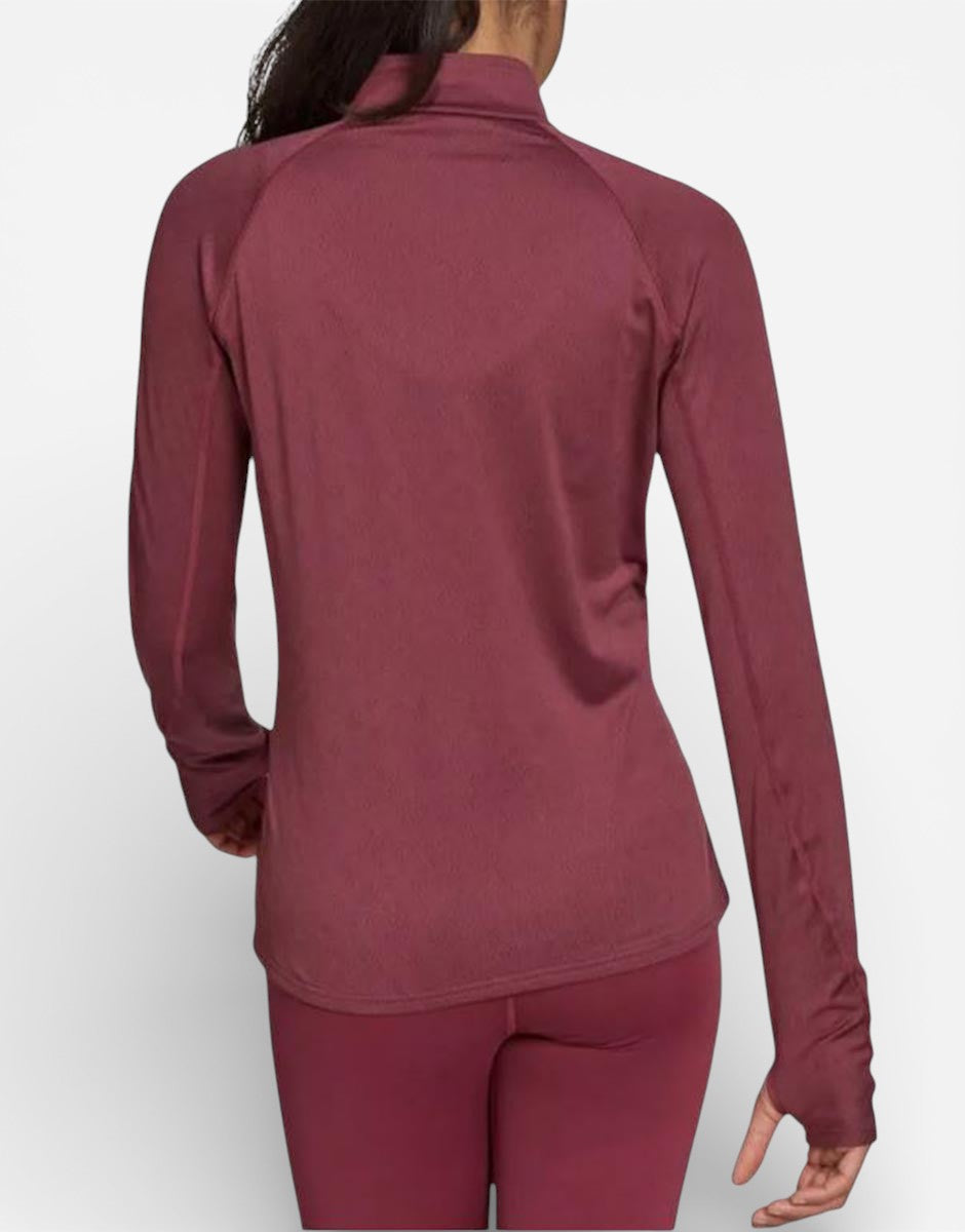 ADIDAS Adizero 1/2 Zip Top Burgundy