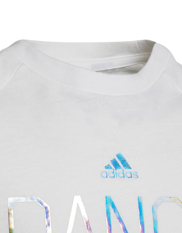 ADIDAS Dance Metallic-Print Tee White