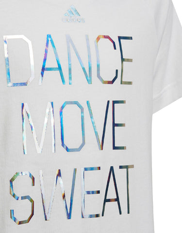 ADIDAS Dance Metallic-Print Tee White