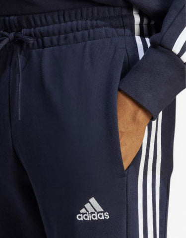 ADIDAS Essentials French Terry Tapered Cuff 3-Stripes Pants Navy