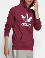 ADIDAS Originals Adicolor Classics Trefoil Hoodie Burgundy | MegaMall.bg