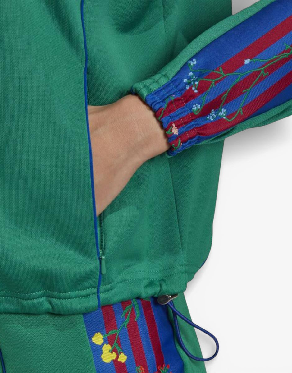 ADIDAS Originals Floral Track Top Green | MegaMall.bg