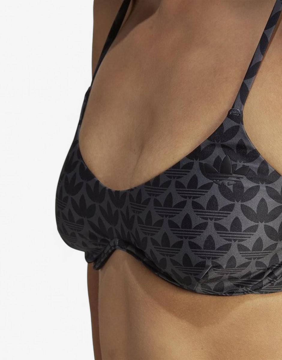 ADIDAS Originals Monogram Swim Top Black/Grey