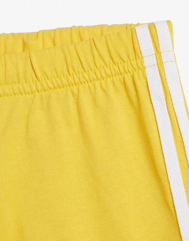 ADIDAS Originals Trefoil Shorts Tee Set White/Yellow | MegaMall.bg