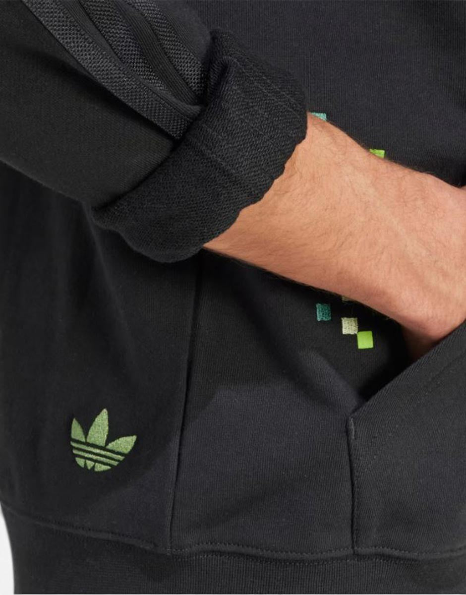 ADIDAS х Minecraft графичен суичър в черно