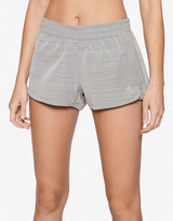ADIDAS Pacer Training 3-Stripes Heather Woven Shorts Grey | MegaMall.bg