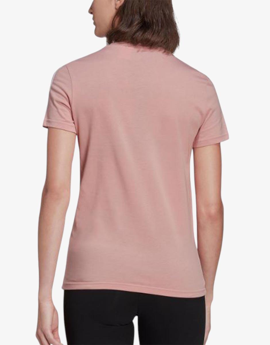 ADIDAS Sportswear Essentials Slim 3-Stripes Tee Pink | MegaMall.bg