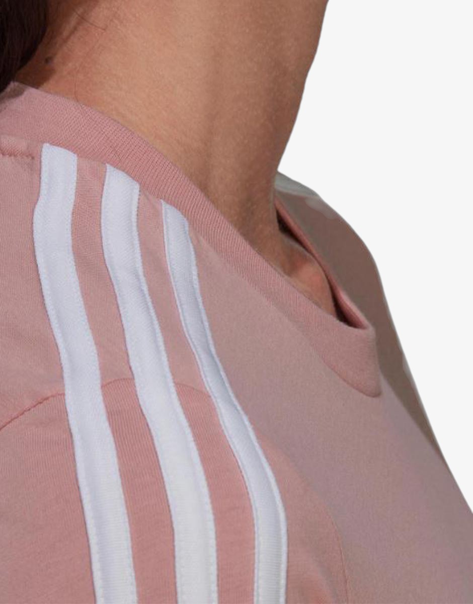 ADIDAS Sportswear Essentials Slim 3-Stripes Tee Pink | MegaMall.bg
