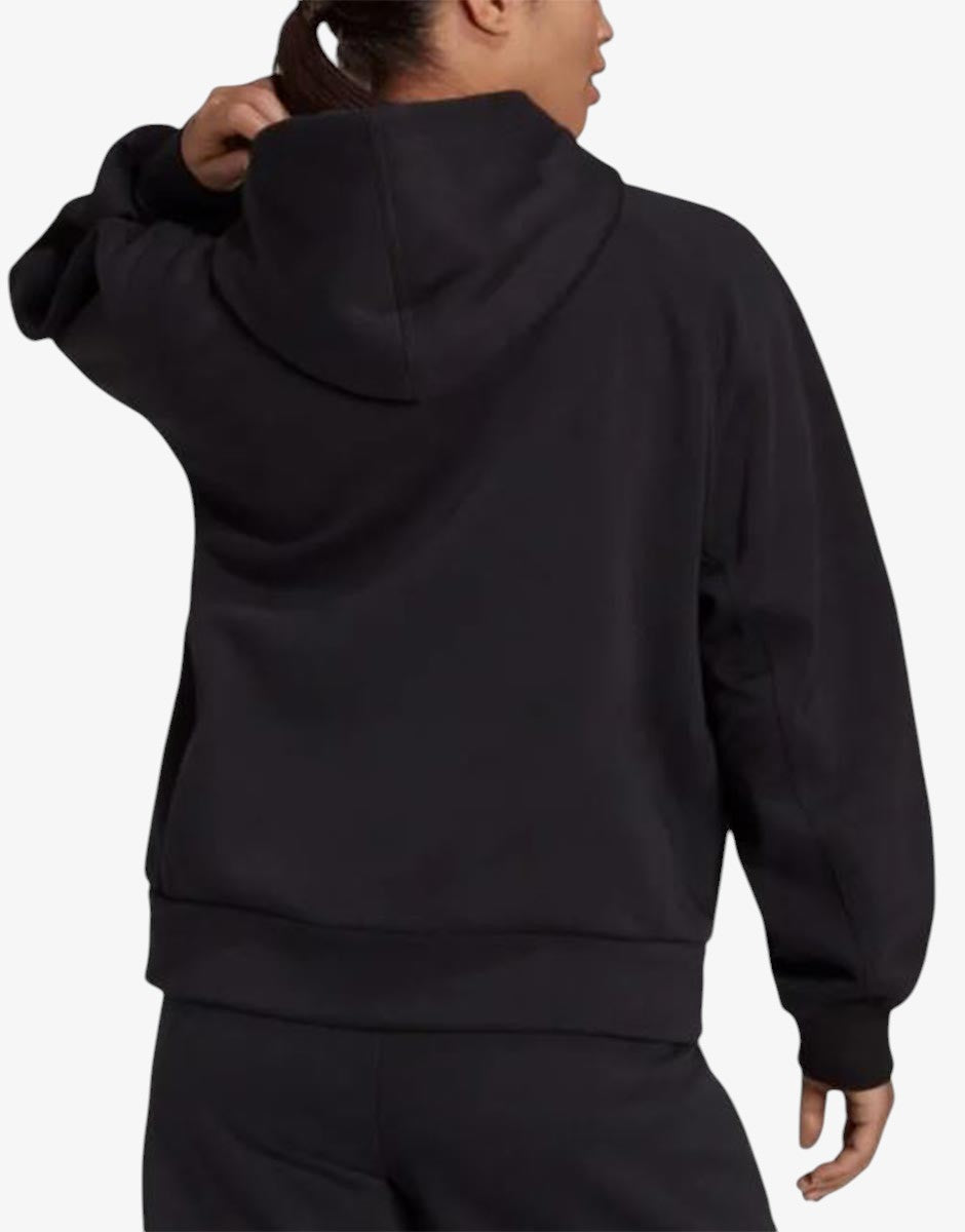 ADIDAS Sportswear Studio Lounge Fleece Full-Zip Hoodie Black | MegaMall.bg
