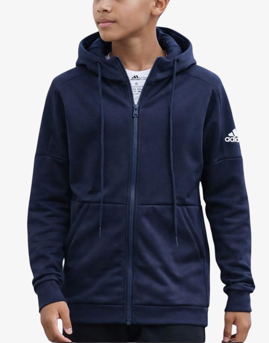 ADIDAS Stack Logo On Left Sleeve Hoodie Blue Син 170 | MegaMall.bg