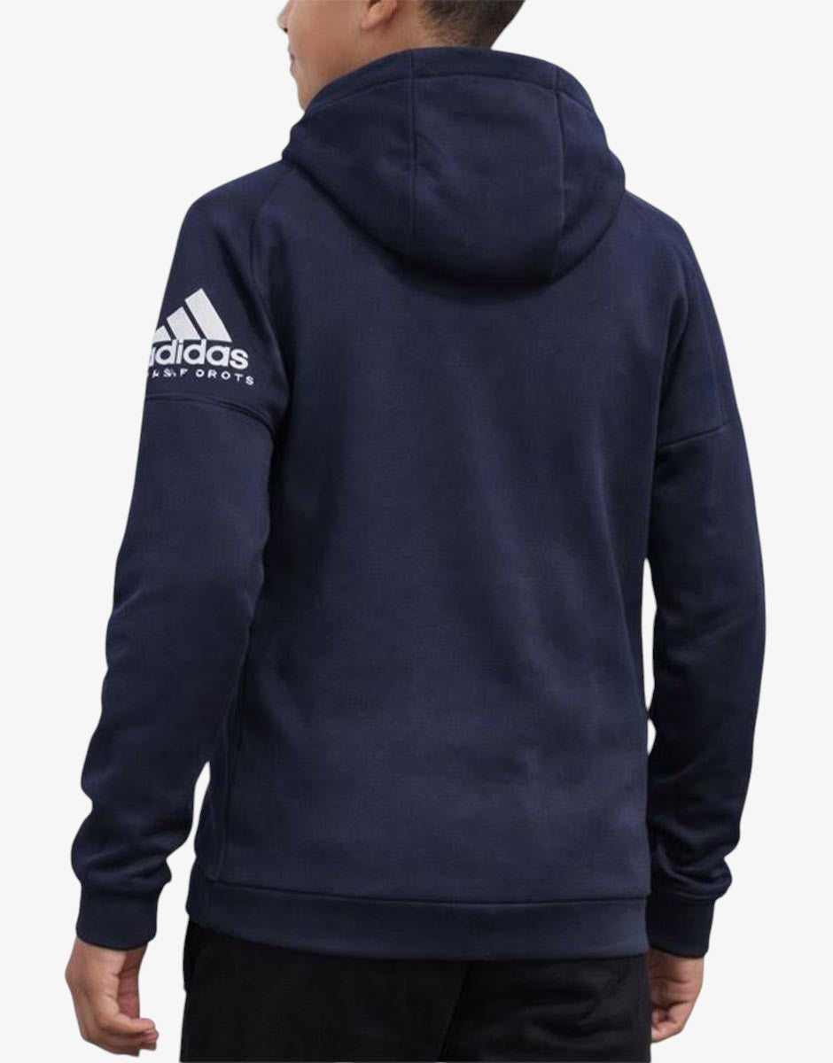 ADIDAS Stack Logo On Left Sleeve Hoodie Blue | MegaMall.bg