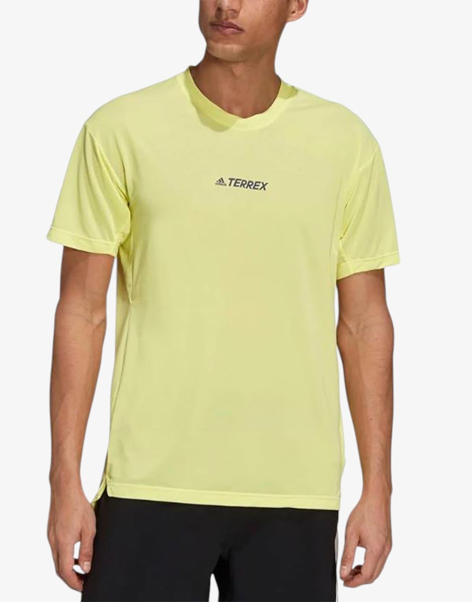 Жълт мъжки тениска ADIDAS Terrex Agravic Alla Tee Yellow за спорт и активен начин на живот
