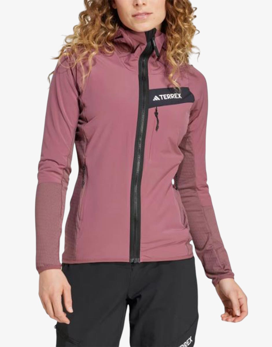 ADIDAS Terrex Techrock Wind Fleece Jacket Burgundy Бордо S | MegaMall.bg