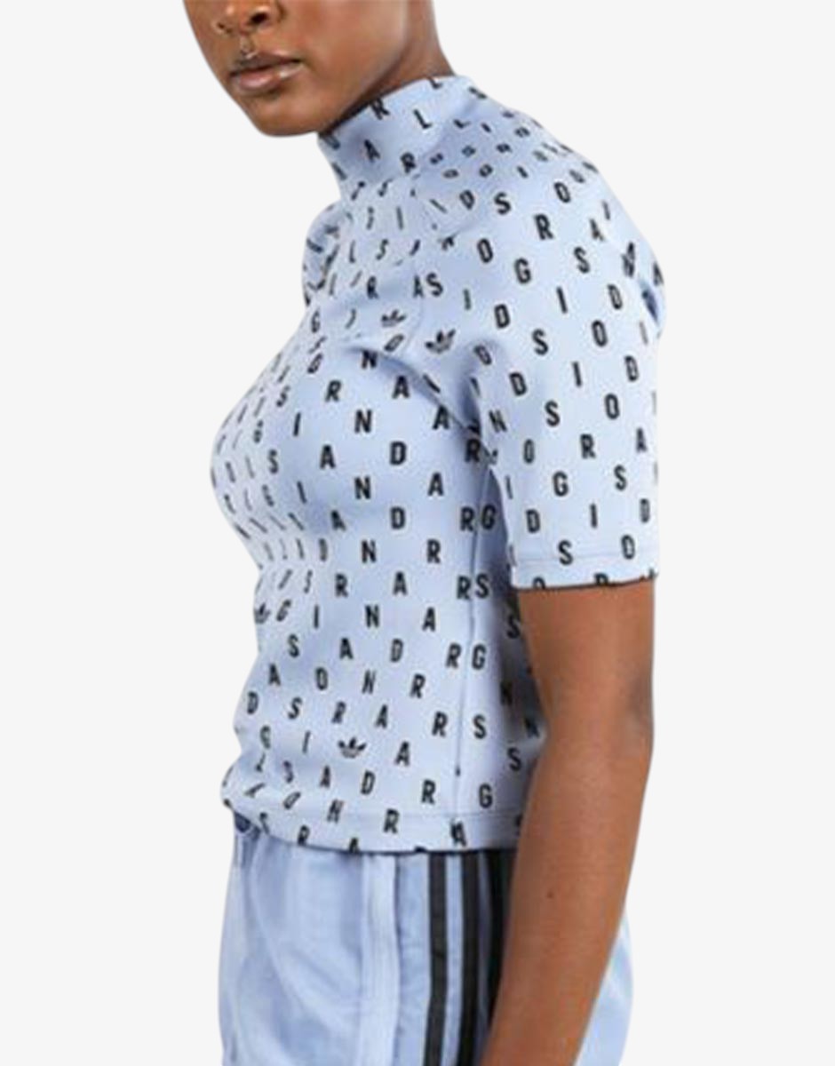 ADIDAS Tight Crop Top Tee Blue | MegaMall.bg