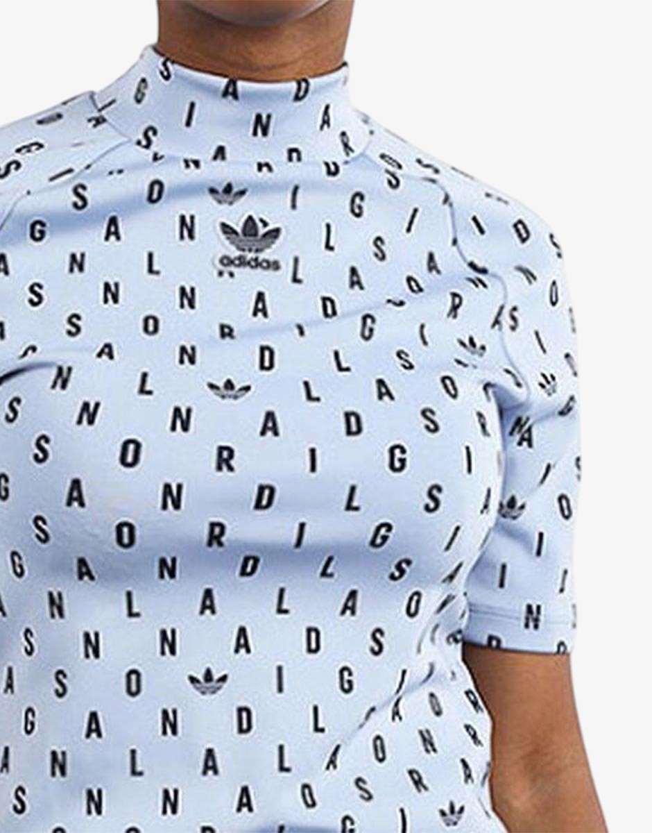 ADIDAS Tight Crop Top Tee Blue | MegaMall.bg