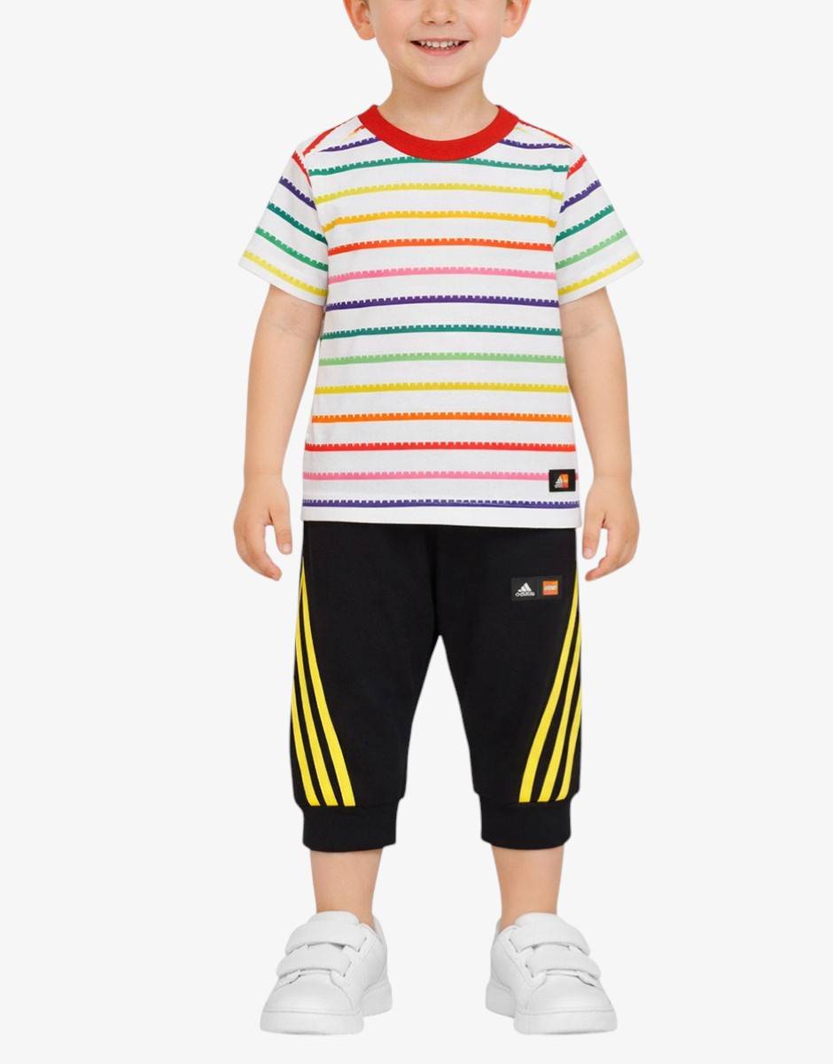 ADIDAS x Classic Lego Tee And 3/4 Pants Set White/Multi Бял 80 | MegaMall.bg