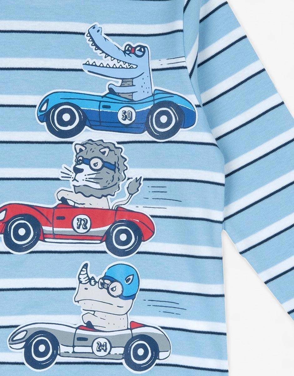 CHICCO Boys Blouse Light Blue Striped