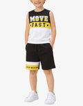 CHICCO Boys Shorts And Tank Top Set Black/White Черен 92 | MegaMall.bg