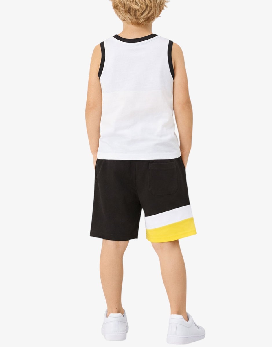 CHICCO Boys Shorts And Tank Top Set Black/White