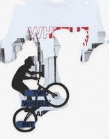 CHICCO Boys Wheelie Sunday Tee White Printed | MegaMall.bg