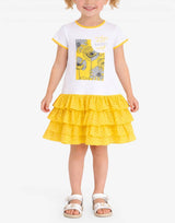 CHICCO Girls Dress White/Yellow Бял 104 | MegaMall.bg
