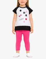 CHICCO Girls Leggings And Tee Set White/Pink Бял 110 | MegaMall.bg