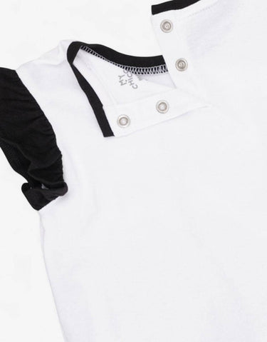 CHICCO Girls Shorts And Tank Top Set White/Black | MegaMall.bg