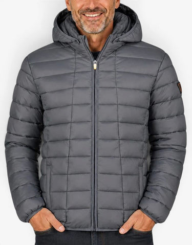 GEOGRAPHICAL NORWAY Aipter Puffer Hoodie Jacket Grey