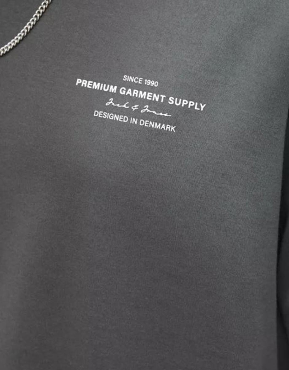 JACK&JONES Branding Ss Crew Tee Grey