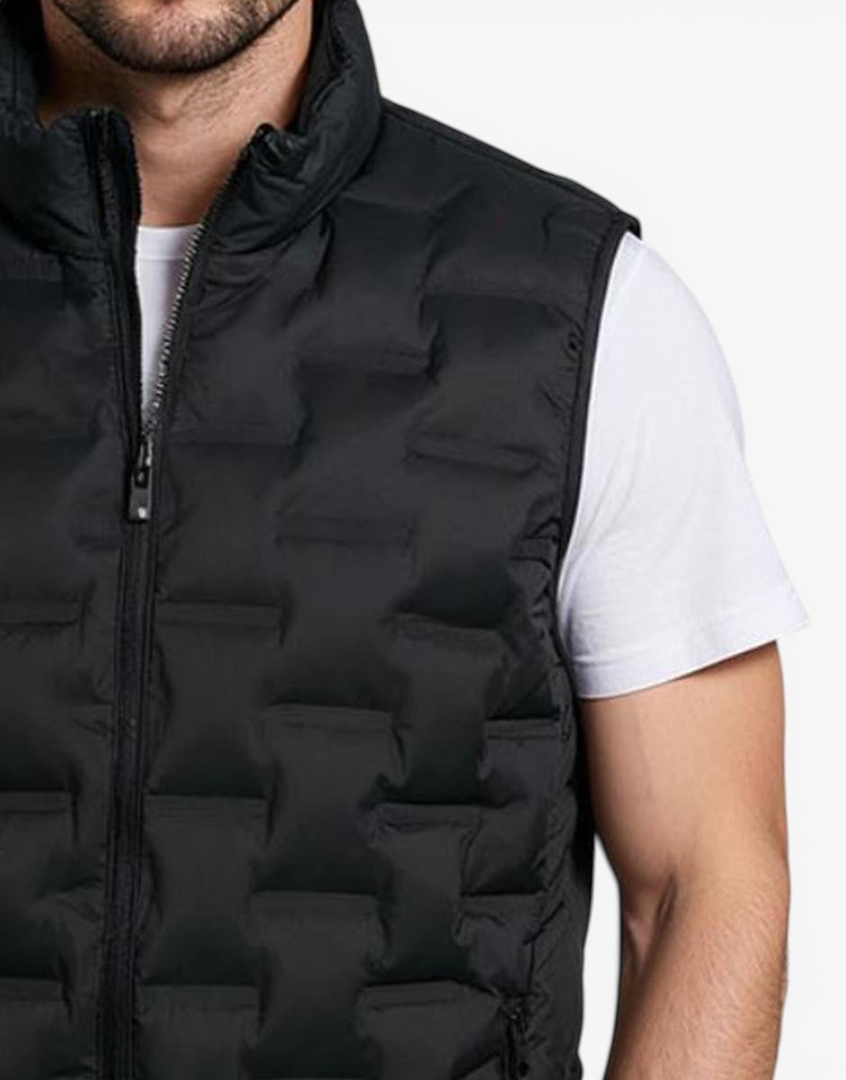 JACK&JONES Quilted Sleeveless Vest Black