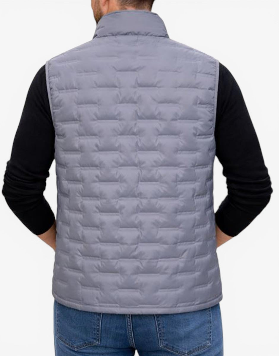 JACK&JONES Quilted Sleeveless Vest Grey