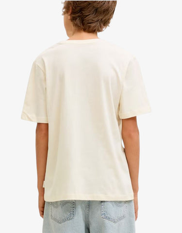 JACK&JONES Jorinwood Block Brend Tee Ss Cn Noos Jnr White