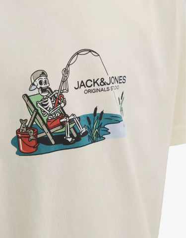 JACK&JONES Jоrskull Nature Tee Ss Crew Neck Sn Jnr White