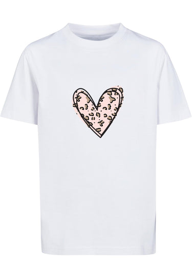 Valentines Day - Leopard Heart Kids Basic Tee