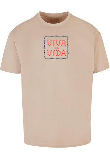 Frida Kahlo - Pixels viva la vida Heavy Oversize Tee