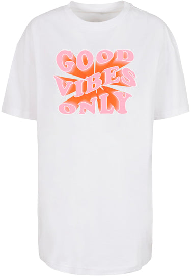 Ladies Summer - Good Vibes Only Oversized Boyfriend Tee