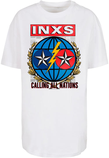 Ladies INXS - Calling All Nations Oversized Boyfriend Tee