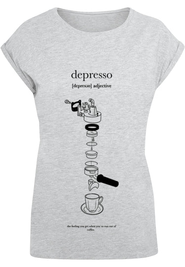 Ladies Depresso Extended Shoulder Tee