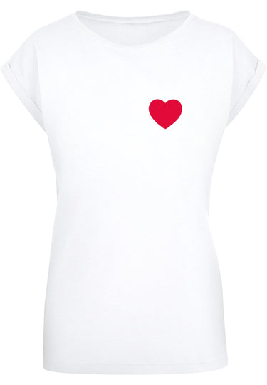 Ladies Heart Extended Shoulder Tee