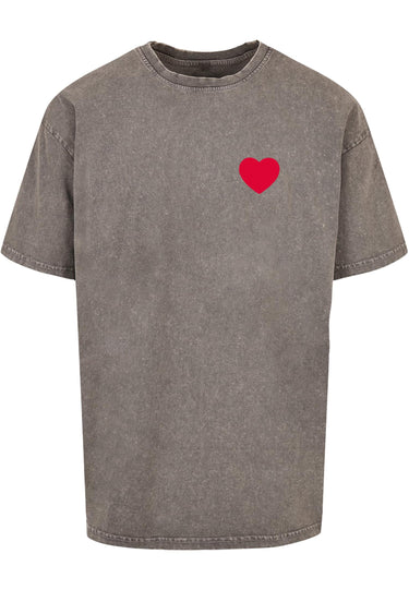 Heart Acid Washed Heavy Oversize Tee
