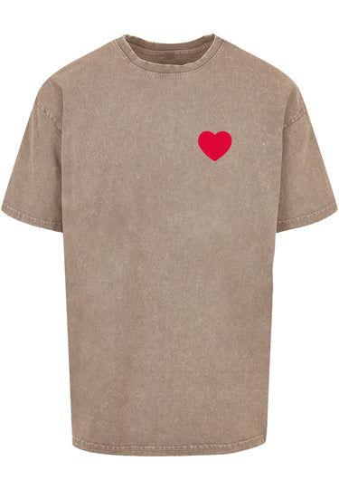 Heart Acid Washed Heavy Oversize Tee