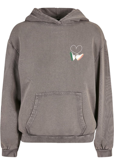 Ladies Kicks Love Acid Washed Oversized Hoody