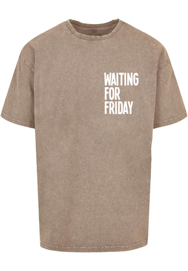 Waiting For Friday Acid Washed Heavy Oversize Tee