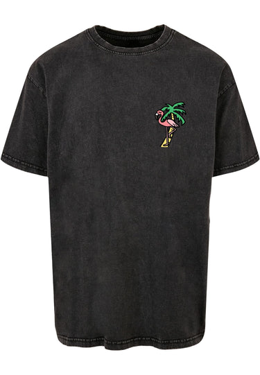 Flamingo Acid Washed Heavy Oversize Tee